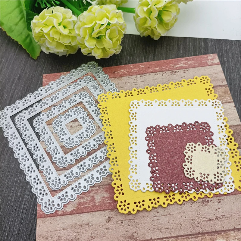 2021 New 4 Pcs/Lot Square Metal Cutting Dies Stencil Die Cut Scrapbooking Craft Stamps
2021 New 4 Pcs/Lot Square Metal Cutting Dies Stencil Die Cut Scrapbooking Craft Stamps