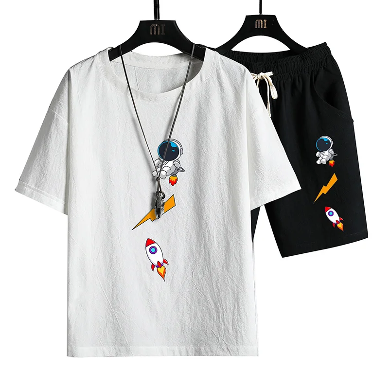 Linen SeriesMen Short Set 2021 Summer New T-Shirt+Shorts 2 Pieces Sports Suit Comfortable Home Male Clothes Jogging Tracksuit
Linen SeriesMen Short Set 2021 Summer New T-Shirt+Shorts 2 Pieces Sports Suit Comfortable Home Male Clothes Jogging Tracksuit