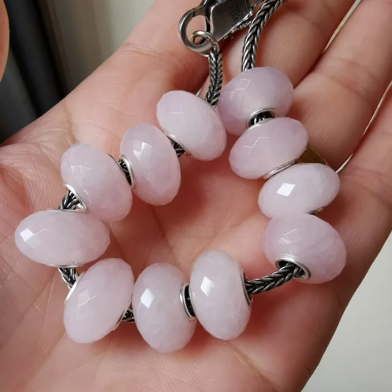 925 Sterling Silver Beads Charm Natural Stone Pink Crystal Faceted Stone Beads Fit European Troll 3.0mm Bracelet Jewelry
925 Sterling Silver Beads Charm Natural Stone Pink Crystal Faceted Stone Beads Fit European Troll 3.0mm Bracelet Jewelry