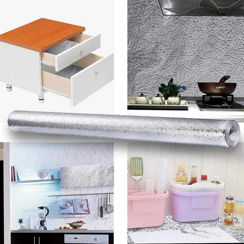 3M/5M/10M Aluminum Foil kitchen wallpaper waterproof self adhesive wallpaper sticker adhesive paper for furniture
3M/5M/10M Aluminum Foil kitchen wallpaper waterproof self adhesive wallpaper sticker adhesive paper for furniture