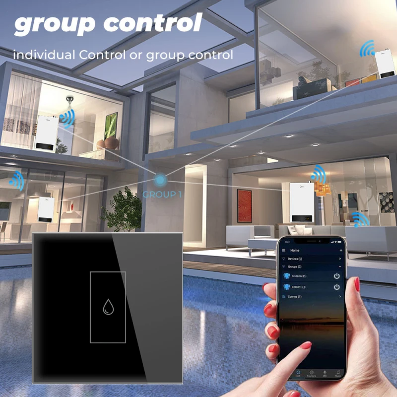 EU TUYA 20A Water Heater Switch Smart Wifi Touch Wall Switch Timing Remote Control Voice Control Work With Google Home And Alexa
EU TUYA 20A Water Heater Switch Smart Wifi Touch Wall Switch Timing Remote Control Voice Control Work With Google Home And Alexa