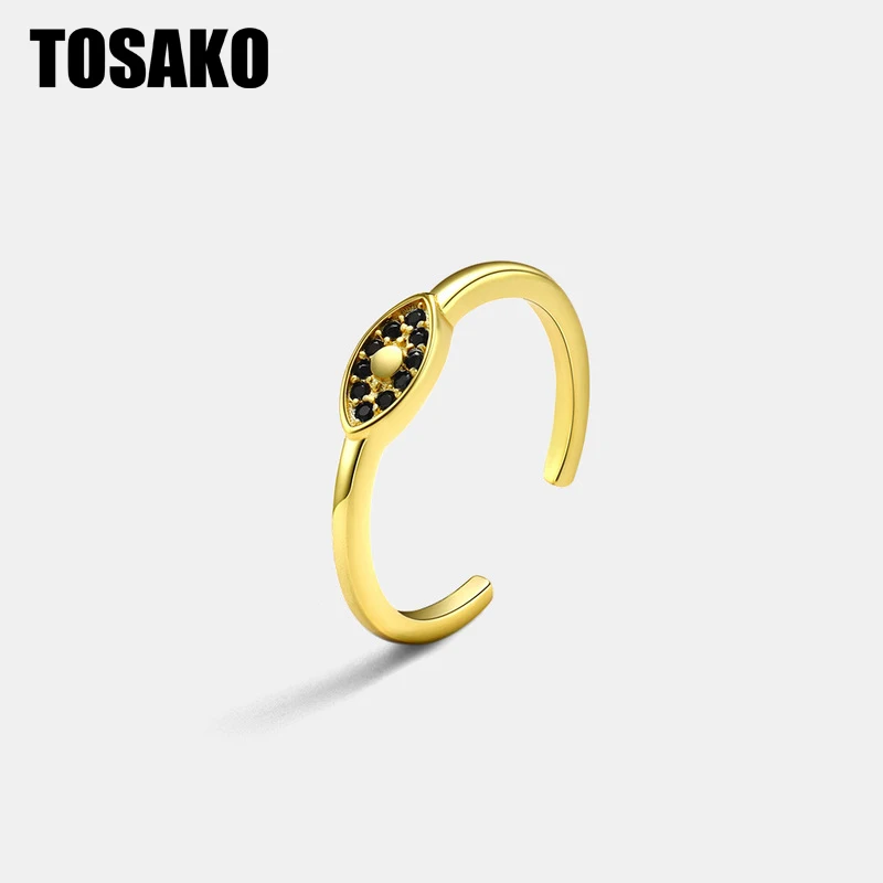 TOSAKO Золотое кольцо с черным бриллиантом Открытое кольцо с глазом дьявола модное индивидуальное
TOSAKO Золотое кольцо с черным бриллиантом Открытое кольцо с глазом дьявола модное индивидуальное