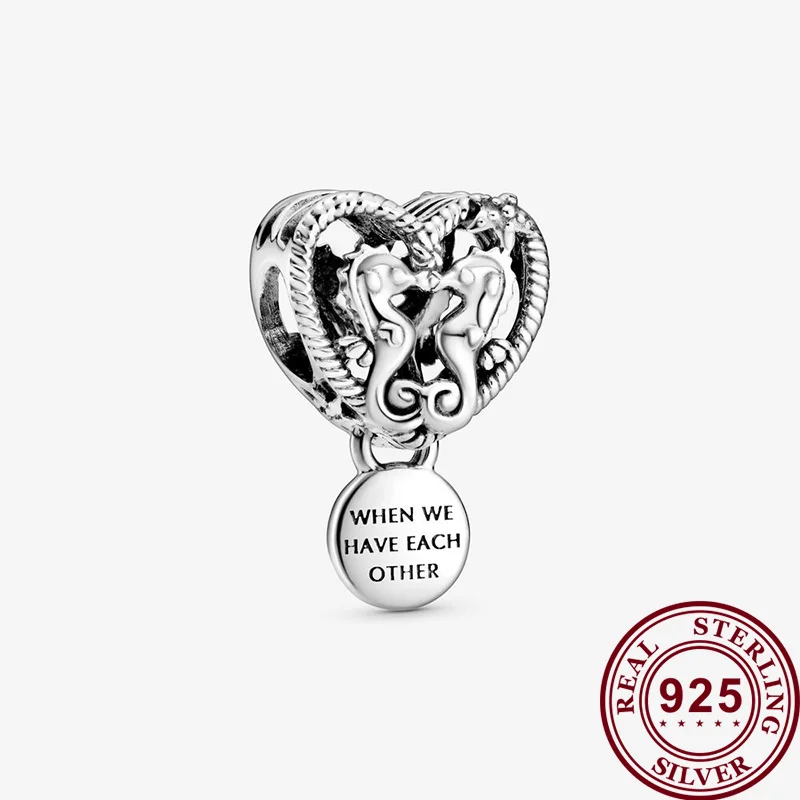 Original 925 Sterling Silver Bead Heart Shaped Beads With Seahorse Pattern Fit Pandora Women Bracelet & Necklace Diy Jewelry
Original 925 Sterling Silver Bead Heart Shaped Beads With Seahorse Pattern Fit Pandora Women Bracelet & Necklace Diy Jewelry