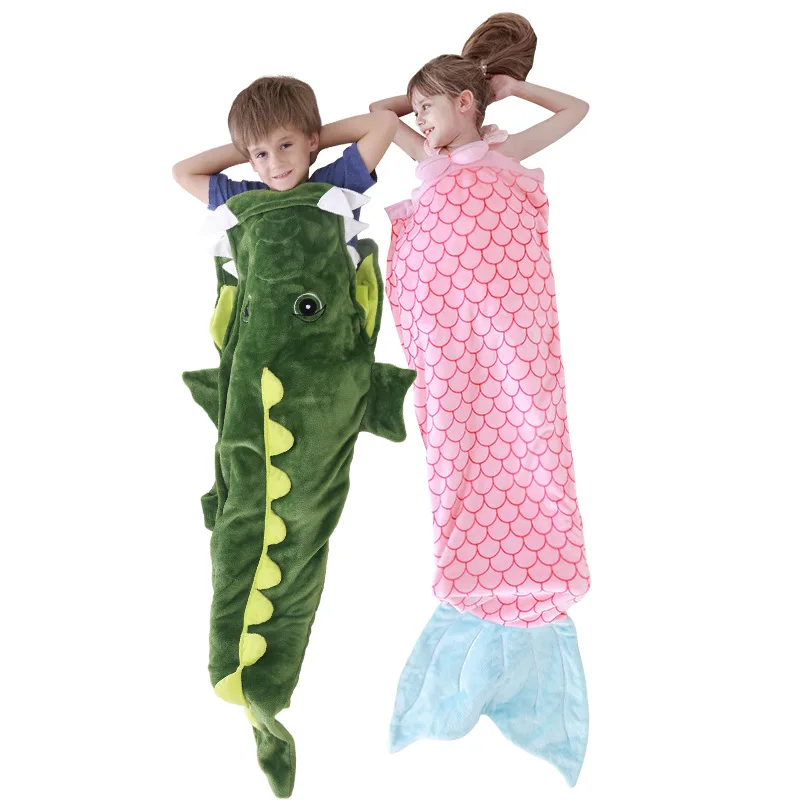 Flannel Cartoon Children's Sleeping Bag Shark Leisure Air Conditioning Blanket Anti-kicking Mermaid Sleeping Bag
Flannel Cartoon Children's Sleeping Bag Shark Leisure Air Conditioning Blanket Anti-kicking Mermaid Sleeping Bag