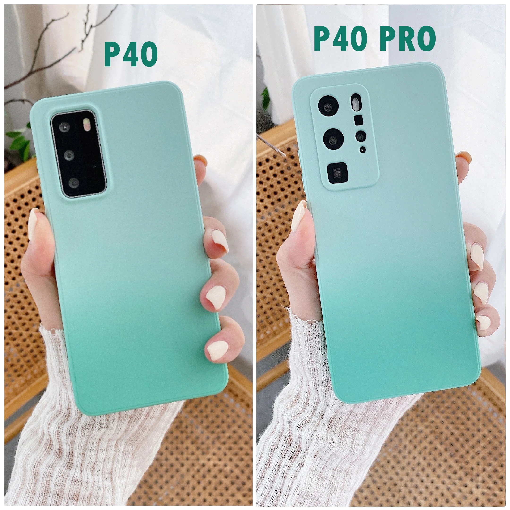 Gradient Candy Color Liquid Silicone Case For Huawei P30 Pro P40 Mate 30 P 40 Nova 8 7 P30Pro Honor 50 V30 Shockproof Soft Cover | Мобильные