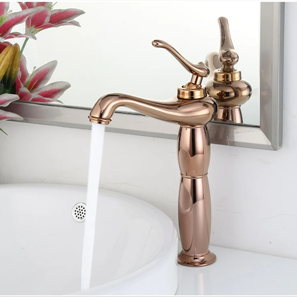 Basin faucet brass bathroom faucet single handle torneiras para pia de banheiro Rose Gold sink Wash faucet 12103HM
Basin faucet brass bathroom faucet single handle torneiras para pia de banheiro Rose Gold sink Wash faucet 12103HM