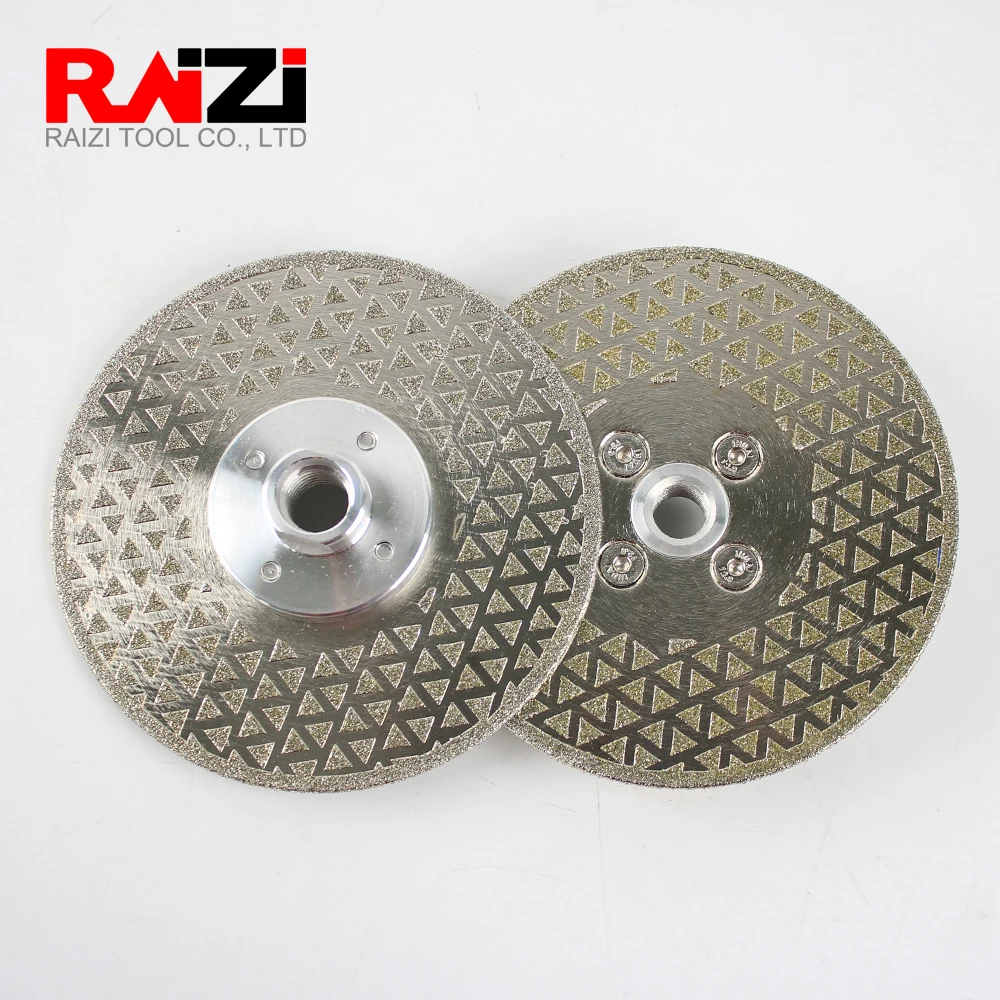 

Raizi 5inch/125mm Electroplated Cutting Grinding Disc Wheel For Marble Ceramic Granite Double Sided Diamond Saw blade