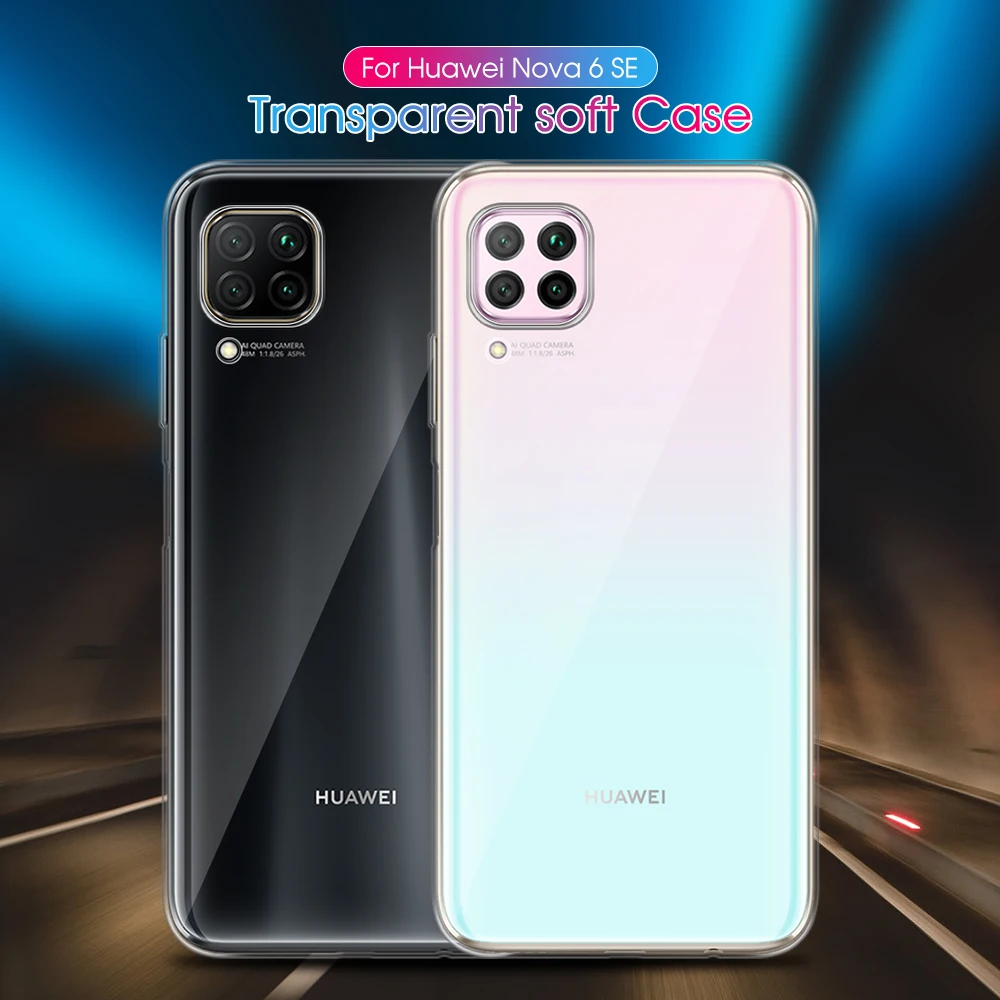 Мягкий прозрачный чехол из ТПУ для Honor 8X 9X Pro 20i 20s V30 мягкий Huawei Nova 5T 6 5G 6SE