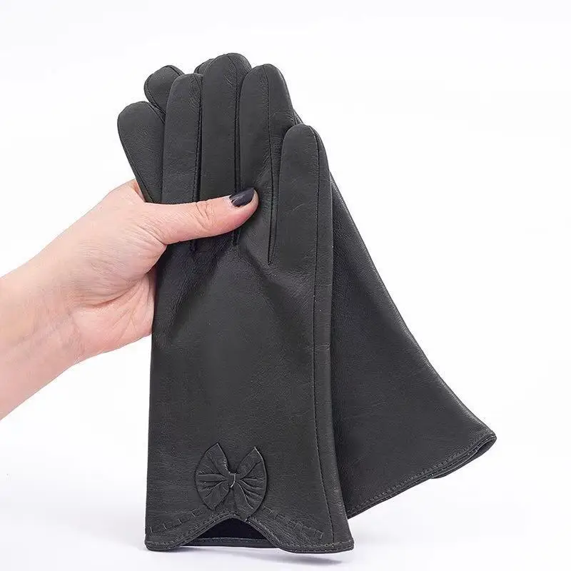 Women's Glove Women Genuine Sheepskin Leather Winter Elegant Fleece Lining Gloves Fashion Wrist Drive Thermal Mittens S2906
Women's Glove Women Genuine Sheepskin Leather Winter Elegant Fleece Lining Gloves Fashion Wrist Drive Thermal Mittens S2906