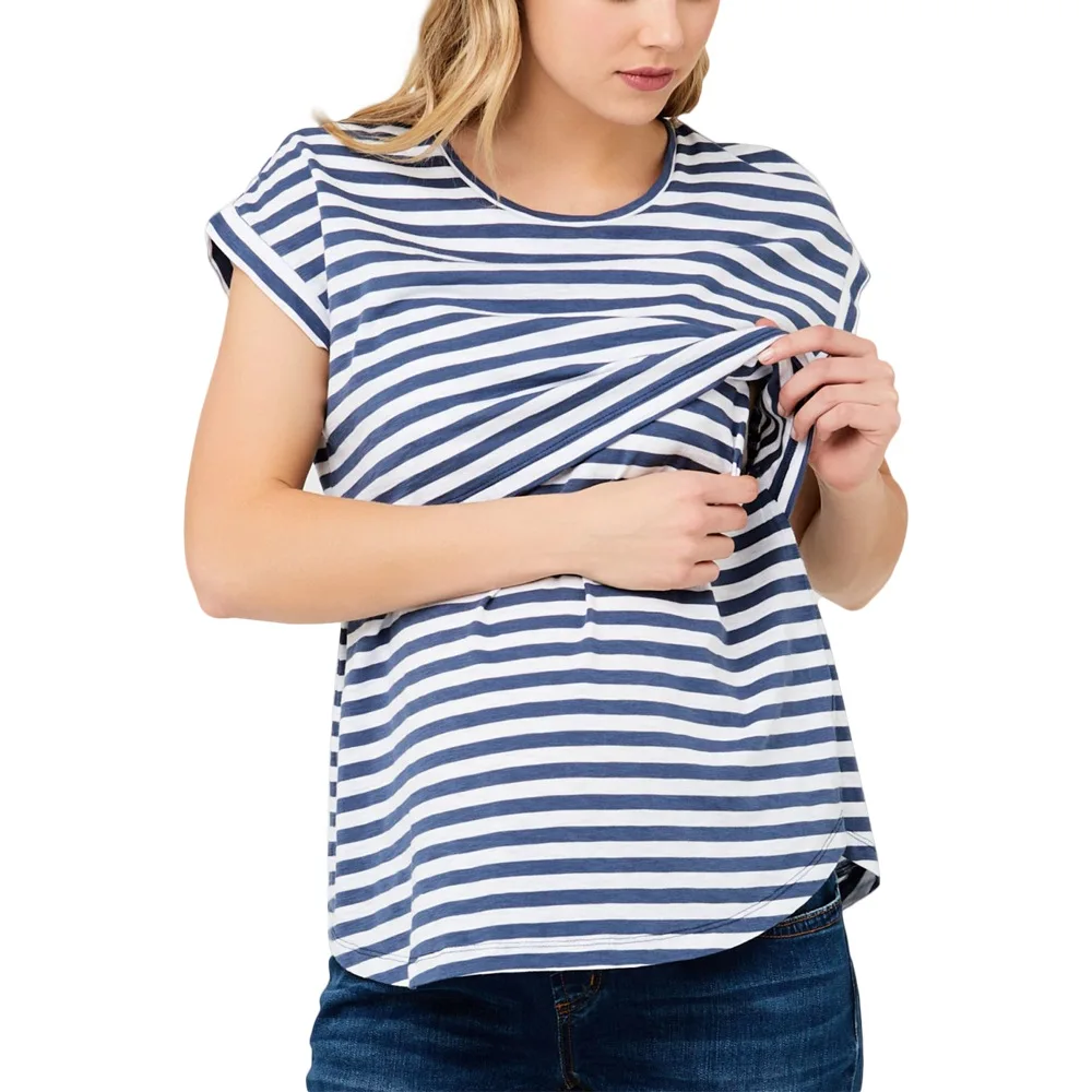 Maternity Clothes For Pregnant Women Short O Neck Striped Breastfeeding Shirt Casual Pregnancy Clothing Maternity Clothing
Maternity Clothes For Pregnant Women Short O Neck Striped Breastfeeding Shirt Casual Pregnancy Clothing Maternity Clothing