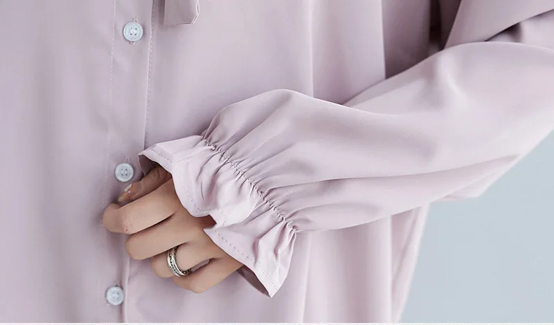 Bow Elegant Blouse Women Chiffon Blouses Plus Size 3 4 5 XL Office Lady Long Sleeve Shirt Pink Black Camisas Mujer NQYL207
Bow Elegant Blouse Women Chiffon Blouses Plus Size 3 4 5 XL Office Lady Long Sleeve Shirt Pink Black Camisas Mujer NQYL207