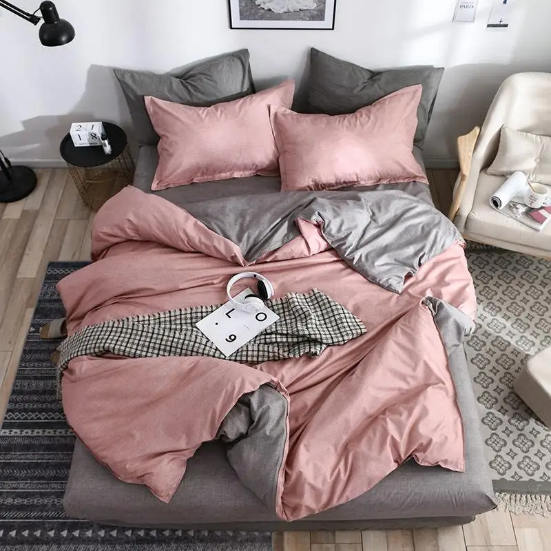 2019 New AB side bedding solid simple bedding set Modern duvet cover set king queen full twin bed linen brief bed flat sheet set
2019 New AB side bedding solid simple bedding set Modern duvet cover set king queen full twin bed linen brief bed flat sheet set