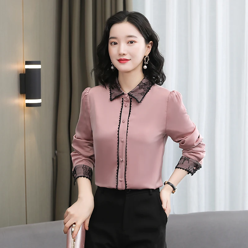 Autumn New Women's Blouse Polo Long Sleeve Shirt Stitching Solid Chiffon Top Casual Fashion Loose Clothing Houthion
Autumn New Women's Blouse Polo Long Sleeve Shirt Stitching Solid Chiffon Top Casual Fashion Loose Clothing Houthion