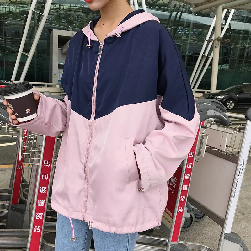 Jackets Women Harajuku Hip Hop Hooded Simple All-match Loose Fashion Leisure Basic Preppy Overcoat Daily Students Spring Newest 
Jackets Women Harajuku Hip Hop Hooded Simple All-match Loose Fashion Leisure Basic Preppy Overcoat Daily Students Spring Newest