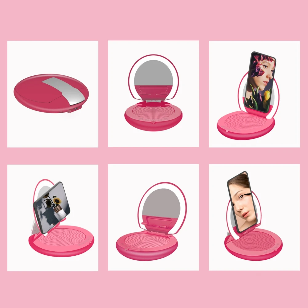 EDAL Mobile Phone Bracket With Fill Light Makeup Mirror Portable Mini Mobile Phone Bracket Bluetooth Speaker 
EDAL Mobile Phone Bracket With Fill Light Makeup Mirror Portable Mini Mobile Phone Bracket Bluetooth Speaker