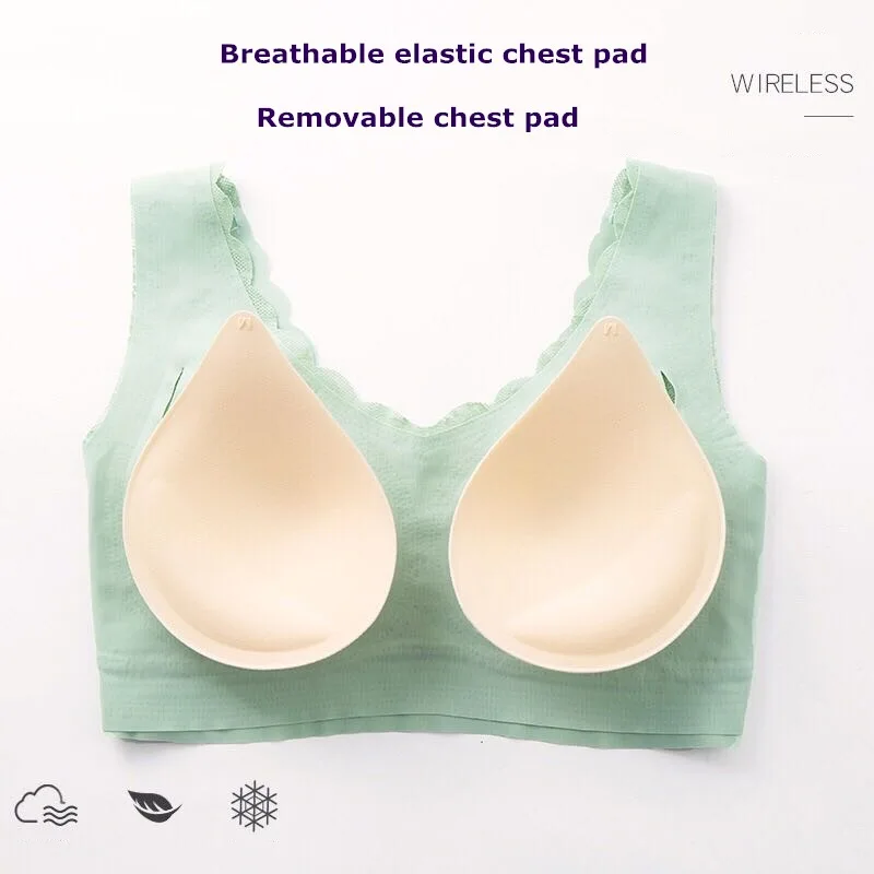 Plus Size Bras For Women Lace Latex Seamless Bra With Gathers Pad Comfortable Bralette Push Up Brassiere Bra Vest Wireless BH
Plus Size Bras For Women Lace Latex Seamless Bra With Gathers Pad Comfortable Bralette Push Up Brassiere Bra Vest Wireless BH