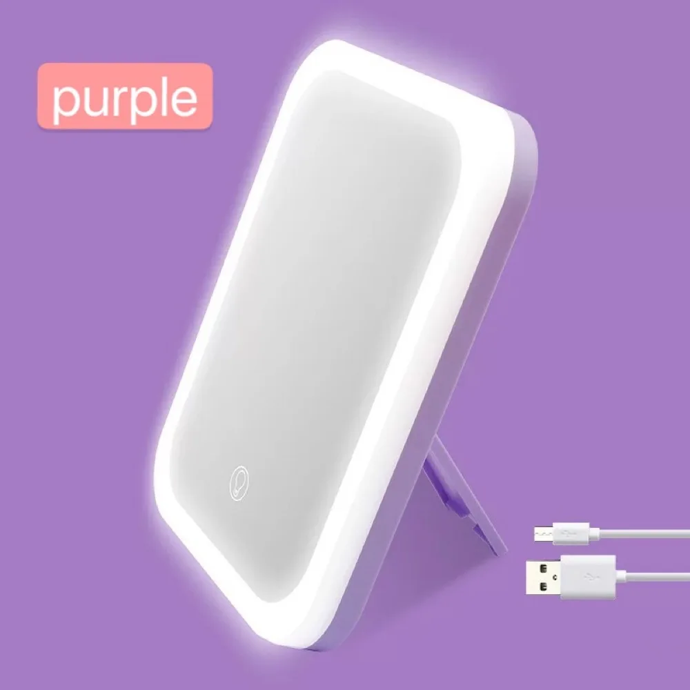 LED vanity mirror with lamp fill light dormitory desktop vanity mirror folding single-sided portable usb charging small mirror
LED vanity mirror with lamp fill light dormitory desktop vanity mirror folding single-sided portable usb charging small mirror