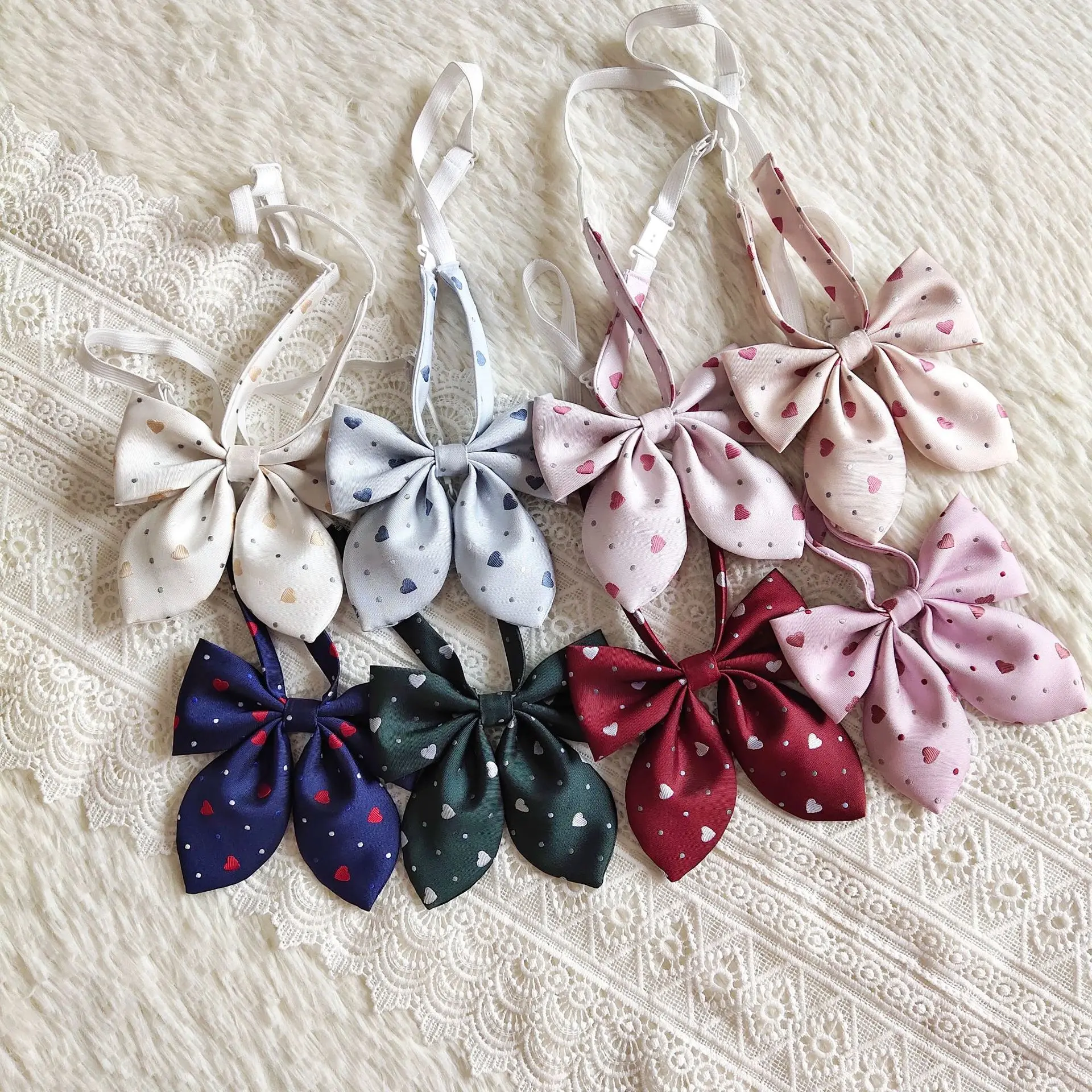 New Heart Pattern Bowtie Casual Bow tie For Women Uniform Butterfly Bow knot Girls JK Bow Ties Cravat Children Bowties Neck Wear
New Heart Pattern Bowtie Casual Bow tie For Women Uniform Butterfly Bow knot Girls JK Bow Ties Cravat Children Bowties Neck Wear