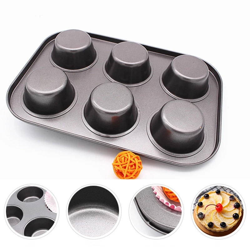 6 Holes Nonstick Baking Pan Carbon Steel Muffin Cup Pan Mold Biscuit Sheet Muffin Tray Diy Cake Decorating Tools Baking Supplies
6 Holes Nonstick Baking Pan Carbon Steel Muffin Cup Pan Mold Biscuit Sheet Muffin Tray Diy Cake Decorating Tools Baking Supplies