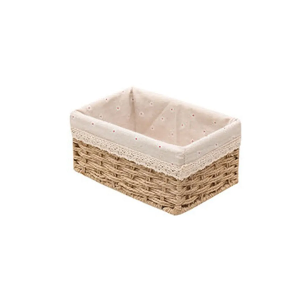 Three Sizes Rattan Desktop Storage Baskets Woven Basket Key Remote Control Storage Box Household Fabric Sundries Storage Basket
Three Sizes Rattan Desktop Storage Baskets Woven Basket Key Remote Control Storage Box Household Fabric Sundries Storage Basket