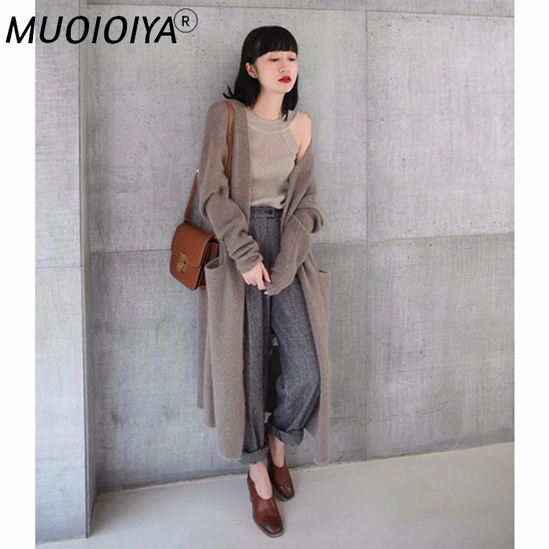2022 new autumn and winter cashmere cardigan women's long over the knee loose thick sweater comfortable sweater coat jacket
2022 new autumn and winter cashmere cardigan women's long over the knee loose thick sweater comfortable sweater coat jacket