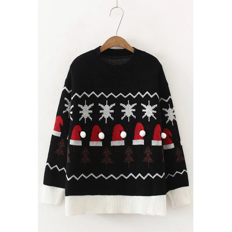 Autumn Winter Chritmas Print Pullovers Loose Long Sleeve Oversized O-Neck Knitted Sweaters Woman Jumper Mujer Top Sweaters
Autumn Winter Chritmas Print Pullovers Loose Long Sleeve Oversized O-Neck Knitted Sweaters Woman Jumper Mujer Top Sweaters