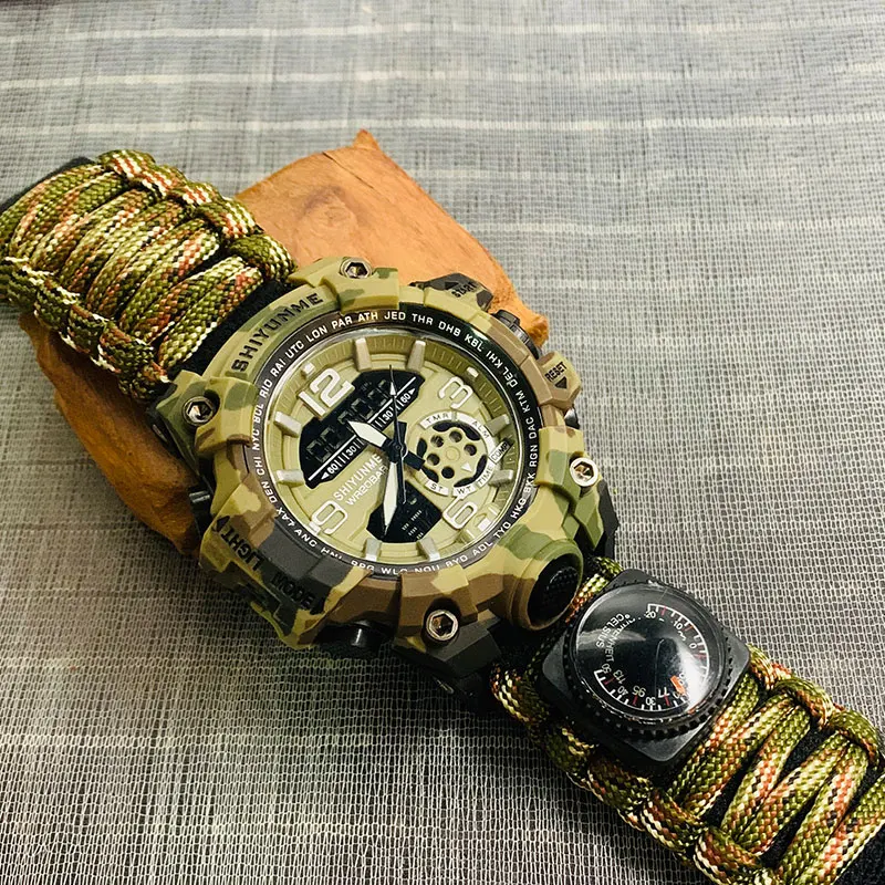 SHIYUNME Military Digital Watch Men Waterproof Outdoor Sport Men Watches Compass Electronic Chronograph relogio masculino
SHIYUNME Military Digital Watch Men Waterproof Outdoor Sport Men Watches Compass Electronic Chronograph relogio masculino