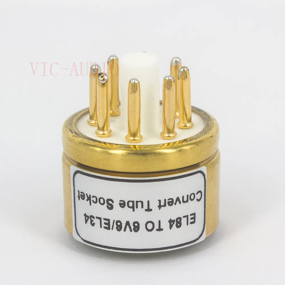 1 шт. EL84 6P14 (вверху) до 6V6 EL34 (снизу) 9Pin 8Pin трубка DIY звуковая вакуумная адаптер