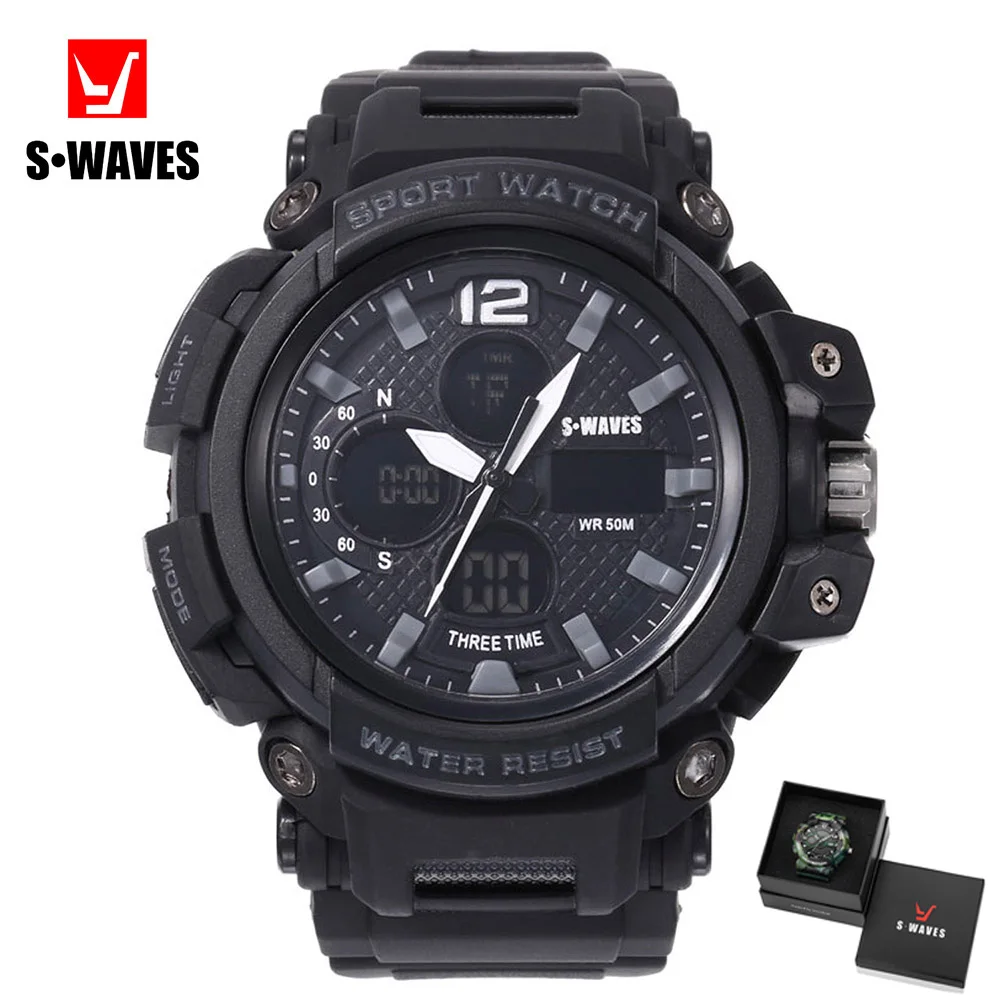 SWAVES Waterproof Reloj Hombre Week Back Light Plastic Band Wrist Watch Men Army Casual Quartz Clock Men Sports Watches With Box
SWAVES Waterproof Reloj Hombre Week Back Light Plastic Band Wrist Watch Men Army Casual Quartz Clock Men Sports Watches With Box