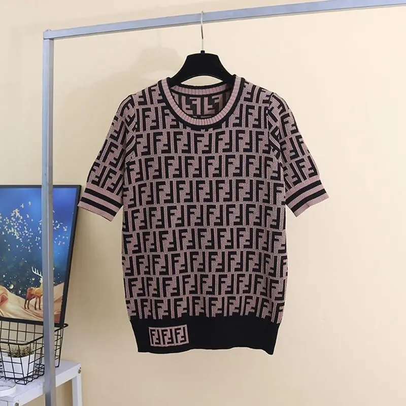 High quality new classic ice silk knitting short sleeve fashion temperament show thin versatile top
High quality new classic ice silk knitting short sleeve fashion temperament show thin versatile top