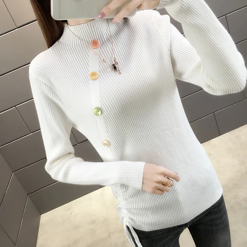 Sweater women's long section loose large solid color headband long-sleeved shirt one
Sweater women's long section loose large solid color headband long-sleeved shirt one