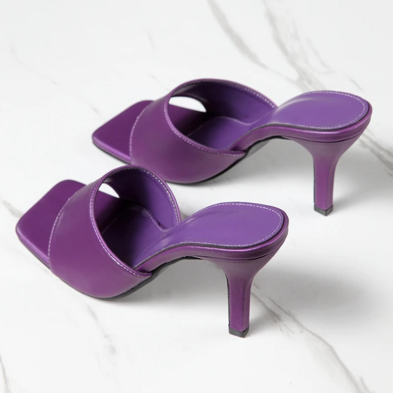 2022 Luxury Brand Slides Mules Women 10cm High Heels Fetish Summer Sandals Slippers Party Wedding Bridal Stripper Shoes | Обувь
