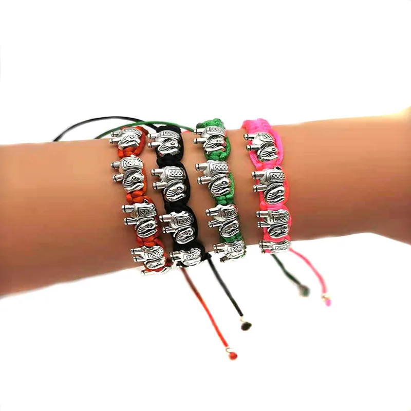 12 Pieces Five Elephant Woven Bracelet Symbol Of Good Lucky Wealth Can Worn By Both Men And Women Given As A Gift
12 Pieces Five Elephant Woven Bracelet Symbol Of Good Lucky Wealth Can Worn By Both Men And Women Given As A Gift