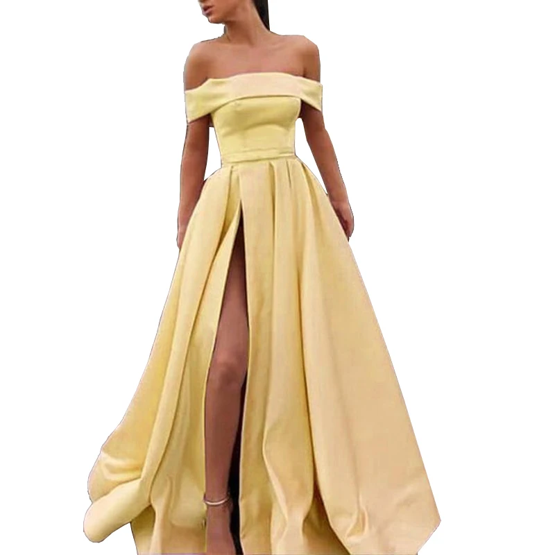MZMSRHS Off The Shoulder A-Line Long Evening Dress Party Elegant 2020 Robe De Soiree Simple High Split Prom Dresses
MZMSRHS Off The Shoulder A-Line Long Evening Dress Party Elegant 2020 Robe De Soiree Simple High Split Prom Dresses