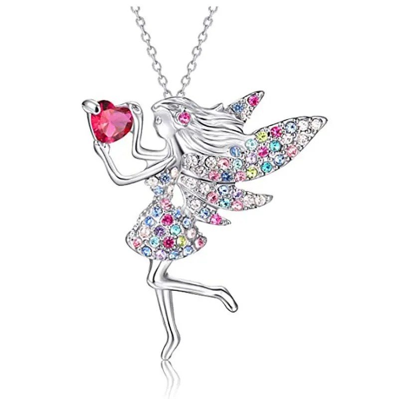 New Exquisite Fashion Charm Necklace Inlaid Cubic Zirconia Red Heart Crystal Fairy Pendant for Women Girls Party Jewelry Gifts
New Exquisite Fashion Charm Necklace Inlaid Cubic Zirconia Red Heart Crystal Fairy Pendant for Women Girls Party Jewelry Gifts
