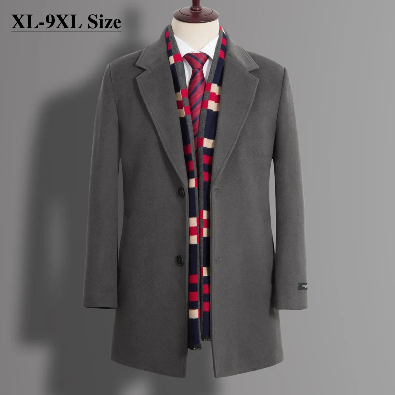 Oversized Men's Woolen Jacket 7XL 8XL 9XL Autumn Winter Thick Warm Long Coats Business Casual Outerwear Brand Clothes Black Gray
Oversized Men's Woolen Jacket 7XL 8XL 9XL Autumn Winter Thick Warm Long Coats Business Casual Outerwear Brand Clothes Black Gray