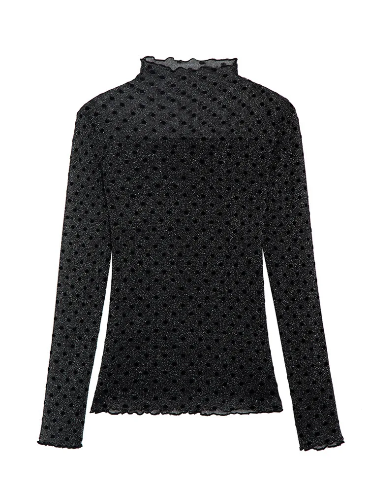 Spring/Summer 2021 new fashion pullover high-neck slim-fit plus size long-sleeved bright silk mesh top
Spring/Summer 2021 new fashion pullover high-neck slim-fit plus size long-sleeved bright silk mesh top