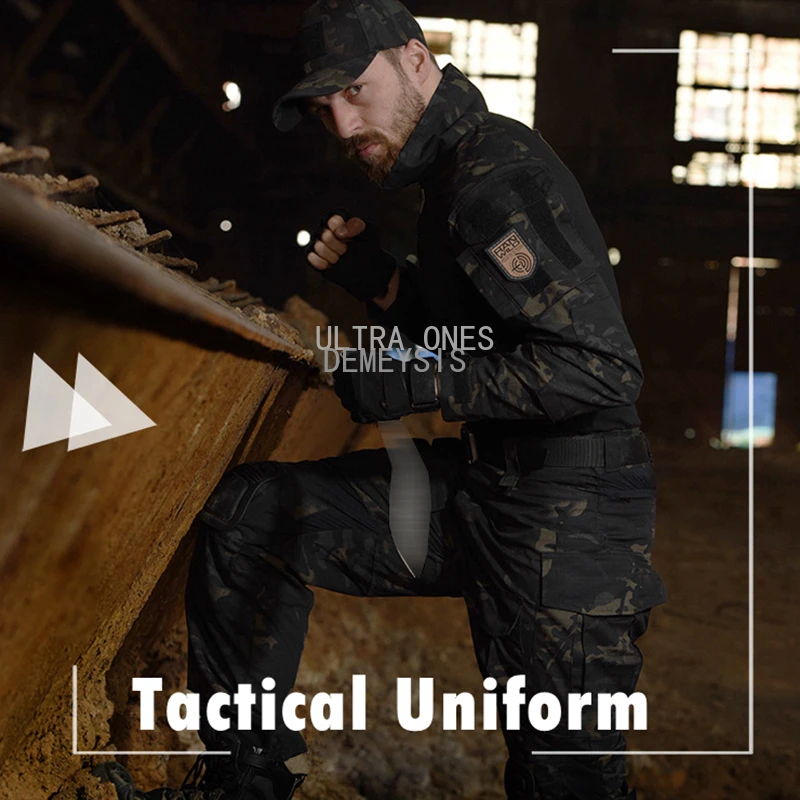 Hunting Training Uniform Tactical Military Shooting Long Sleeve Airsoft Cs Clothes Army Camo Combat Shirt Pants with Knee Pads
Hunting Training Uniform Tactical Military Shooting Long Sleeve Airsoft Cs Clothes Army Camo Combat Shirt Pants with Knee Pads