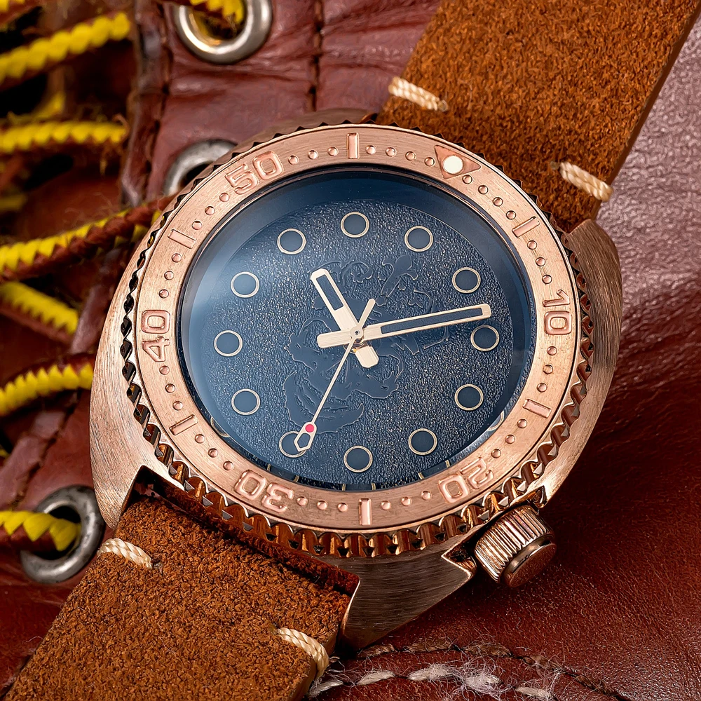 SHIRRYU Luxury Watch Men Automatic CuSn8 Tin Bronze NH35A Mechanical Wristwatch for Man Diver Watch 20Bar Water Resistant
SHIRRYU Luxury Watch Men Automatic CuSn8 Tin Bronze NH35A Mechanical Wristwatch for Man Diver Watch 20Bar Water Resistant