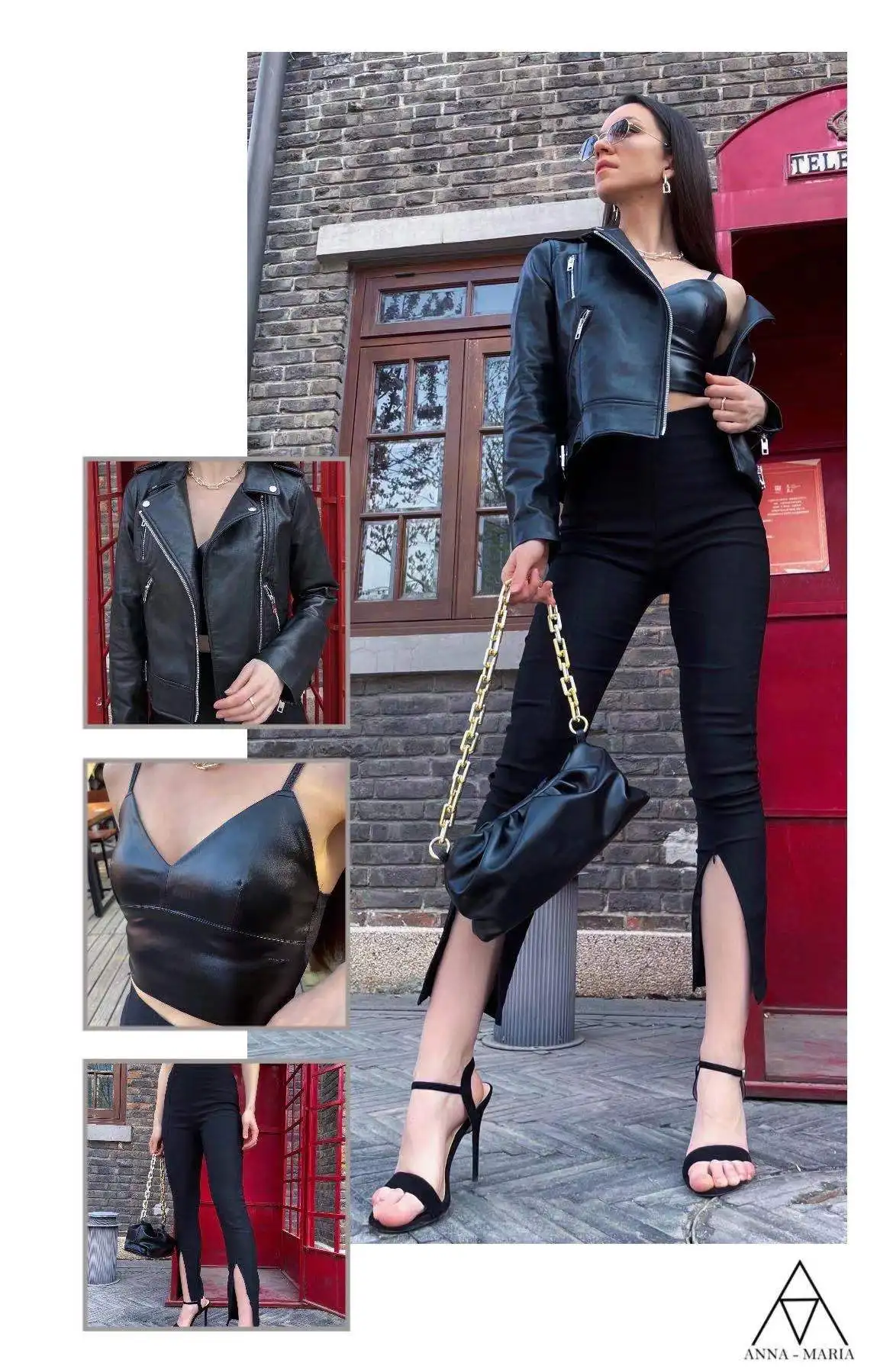 Women's top on the straps of eco-leather, tight female top, fashion women's clothing
Women's top on the straps of eco-leather, tight female top, fashion women's clothing