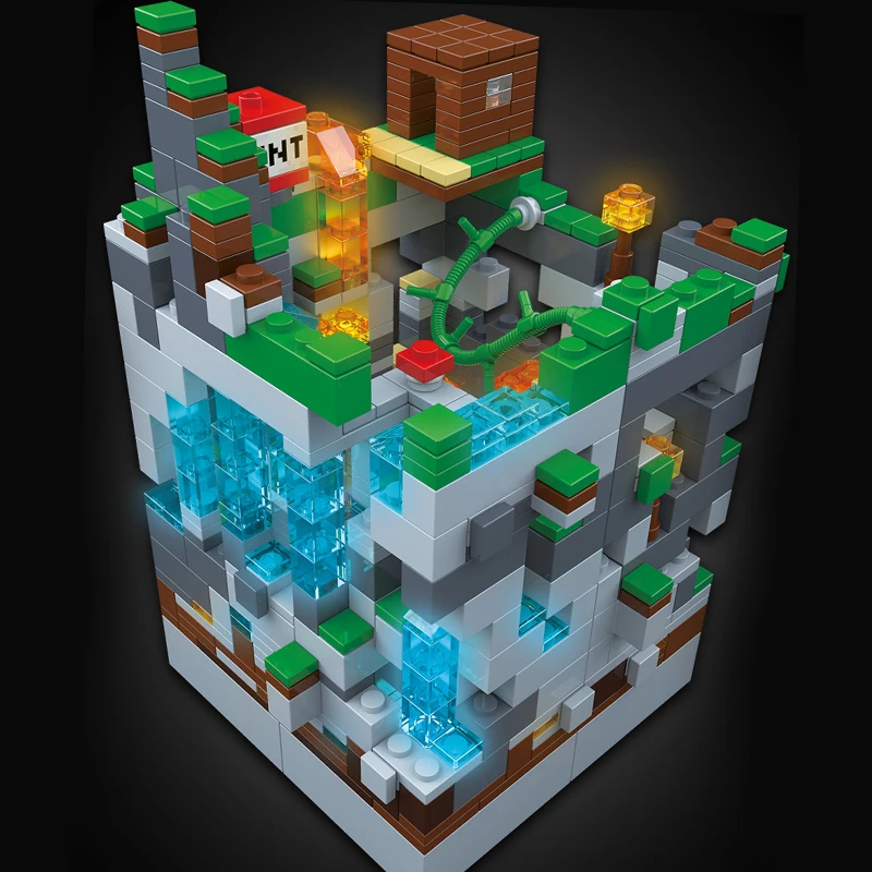 Creator Expert Building Blocks Set Mine Cave Zombie with Light My World Steve Bricks Toys for Kids
Creator Expert Building Blocks Set Mine Cave Zombie with Light My World Steve Bricks Toys for Kids