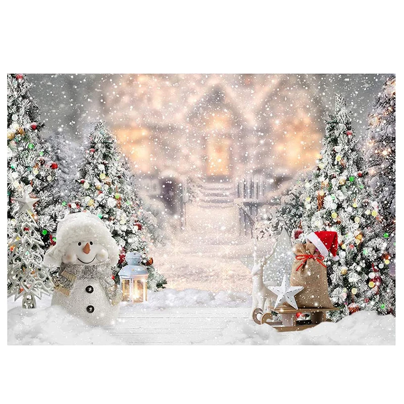 Winter Christmas Photography Background Snowman Pine Tree Snowflake Portrait Banner Birthday Child Baby Shower Party Decoration
Winter Christmas Photography Background Snowman Pine Tree Snowflake Portrait Banner Birthday Child Baby Shower Party Decoration