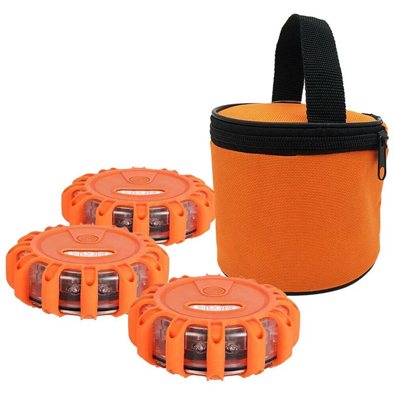 3pcs/Set Magnet Flashing Warning Red Lights Car Roadside Emergency Flares In Bag IP44 LED Road Flare LED Safety Flare Flashlight
3pcs/Set Magnet Flashing Warning Red Lights Car Roadside Emergency Flares In Bag IP44 LED Road Flare LED Safety Flare Flashlight