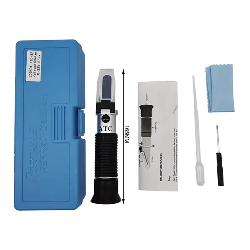 Handheld Refractometer Sugar Measure Instrument 58-90% Brix Wine Tester Refractometer for Honey Moisture Baume Beekeeping
Handheld Refractometer Sugar Measure Instrument 58-90% Brix Wine Tester Refractometer for Honey Moisture Baume Beekeeping