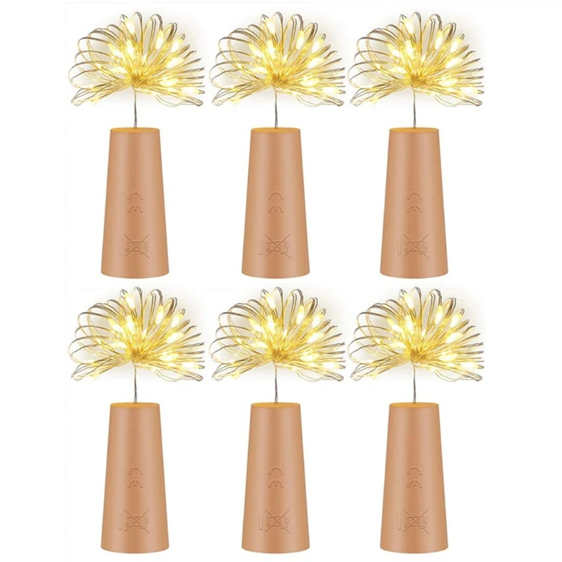 6 Pcs/Box Wine Bottle Cork Light String LED Fairy Wire Lamp for Party Wedding Christmas Halloween Bar Decor
6 Pcs/Box Wine Bottle Cork Light String LED Fairy Wire Lamp for Party Wedding Christmas Halloween Bar Decor