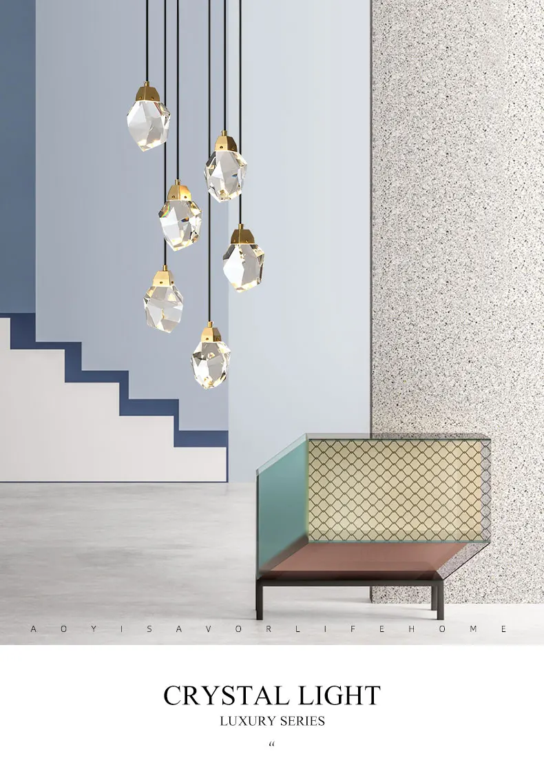 Post-modern light luxury chandelier full copper crystal duplex long chandelier simple modern villa spiral staircase lamp
Post-modern light luxury chandelier full copper crystal duplex long chandelier simple modern villa spiral staircase lamp