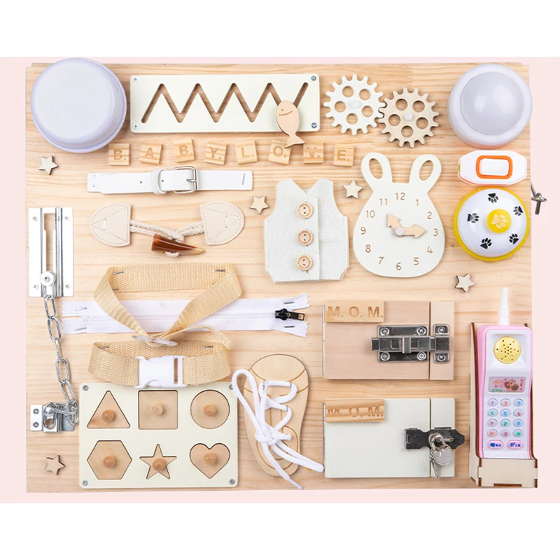 Kids Busy Board DIY Toys Baby Montessori Sensory Activity Board Accessories Fine Motor Skill Latch Lock Cognition Toy Games
Kids Busy Board DIY Toys Baby Montessori Sensory Activity Board Accessories Fine Motor Skill Latch Lock Cognition Toy Games
