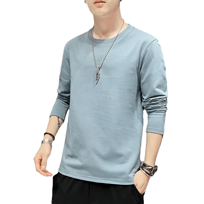 2022 Spring Men O-Neck Cotton T shirt Mens Long Sleeve Slim T-shirt Young Male Pure Color Tee Shirt 6XL
2022 Spring Men O-Neck Cotton T shirt Mens Long Sleeve Slim T-shirt Young Male Pure Color Tee Shirt 6XL