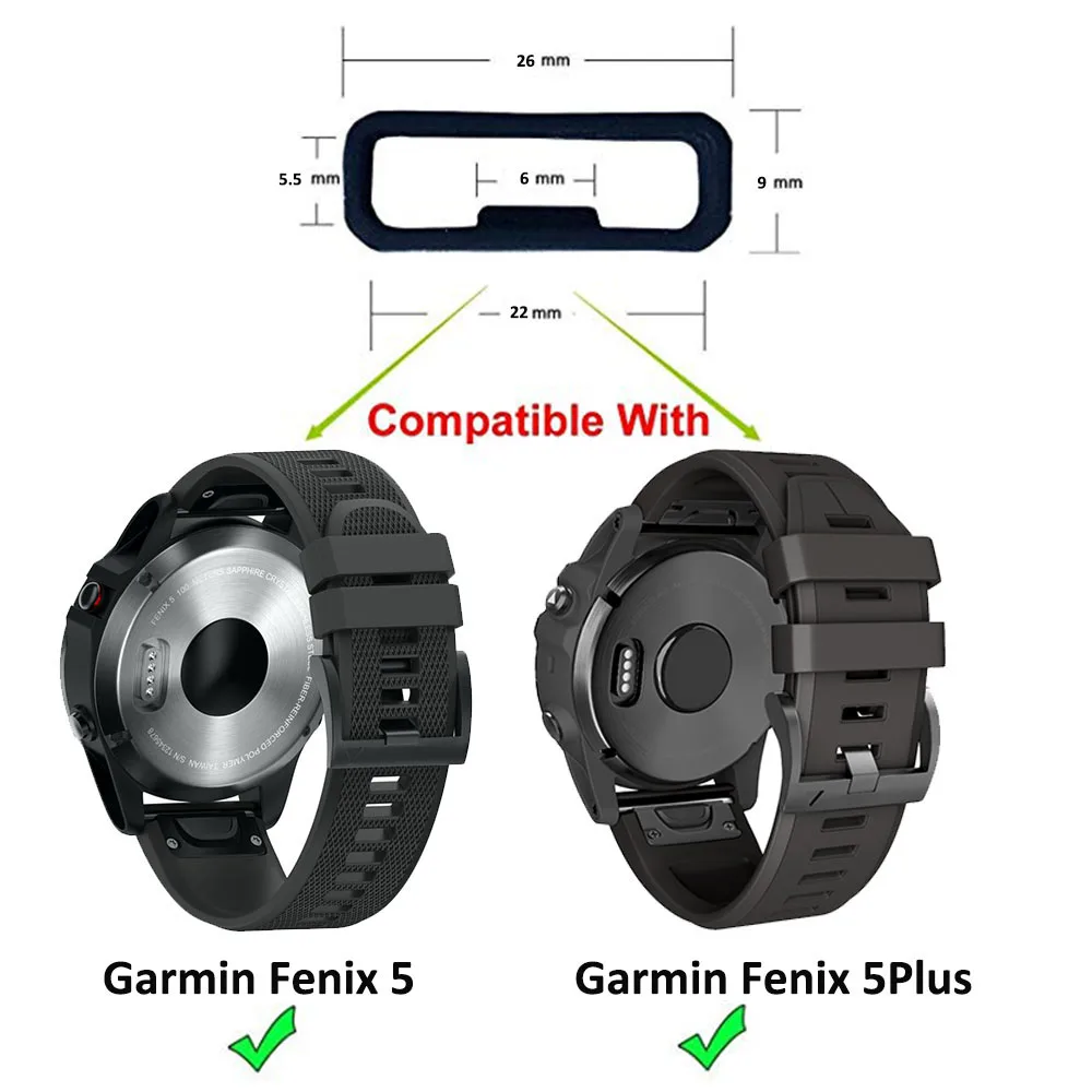 2 10 шт. резиновые запасные ремешки для часов Garmin Fenix 6S 6X 6 Pro 5X 5S 5 Plus 3 HR|Ремешки часов|