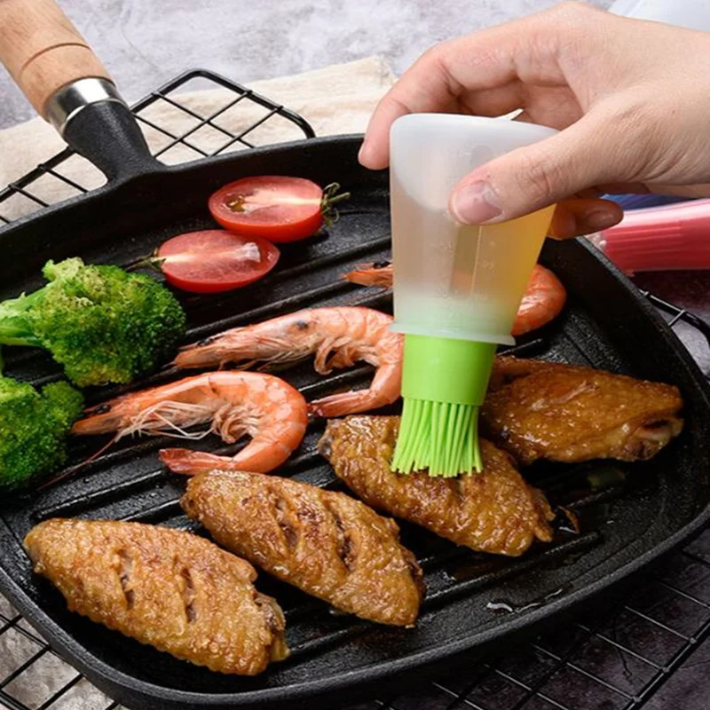 1 Pcs Portable Silicone Oil Bottle with Brush Grill Oil Brushes Liquid Oil Pastry Kitchen Baking BBQ Tool Kitchen Tools for BBQ
1 Pcs Portable Silicone Oil Bottle with Brush Grill Oil Brushes Liquid Oil Pastry Kitchen Baking BBQ Tool Kitchen Tools for BBQ